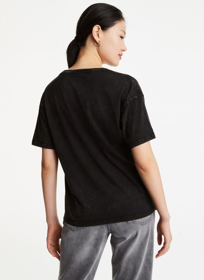 Women's Dkny Fashion Girls T Shirts Black | G6514432