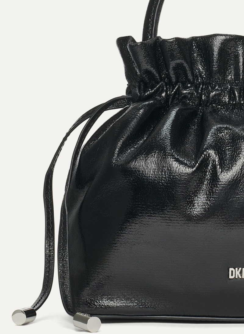 Women's Dkny Feven Top Handle Bucket Bags Black | F3091220