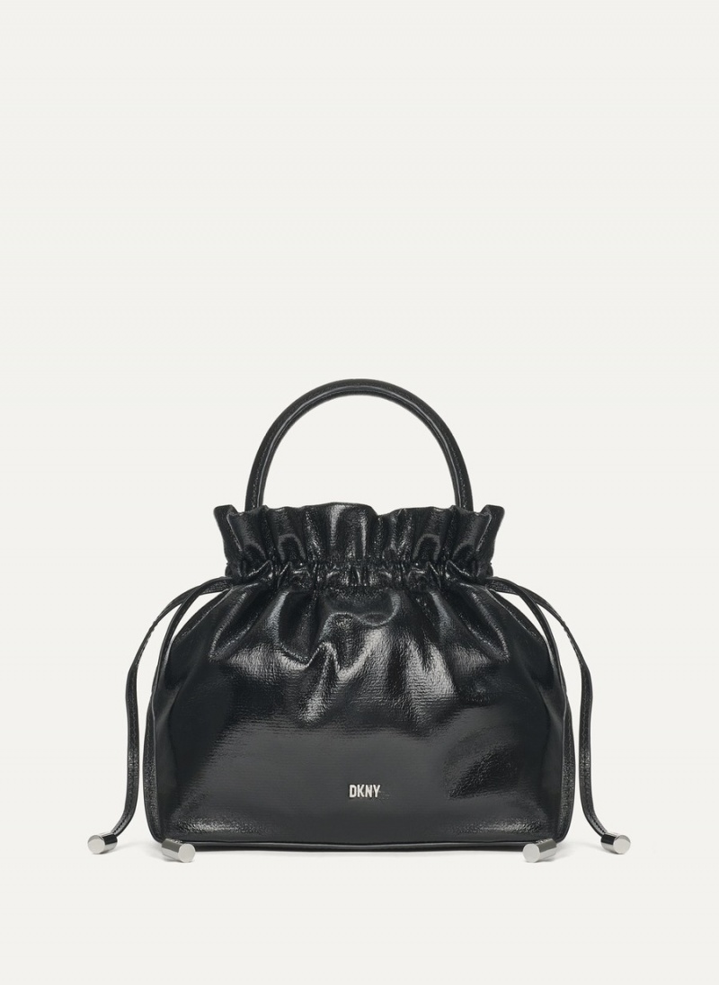 Women's Dkny Feven Top Handle Bucket Bags Black | F3091220