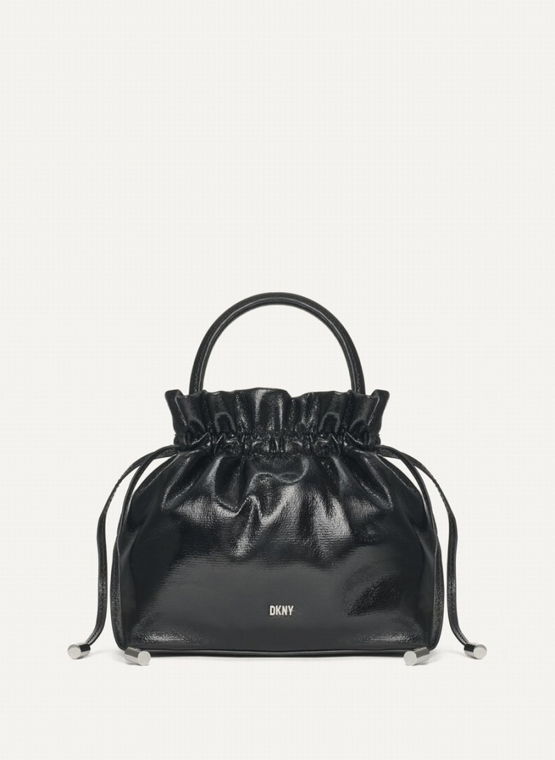 Women\'s Dkny Feven Top Handle Bucket Bags Black | F3091220
