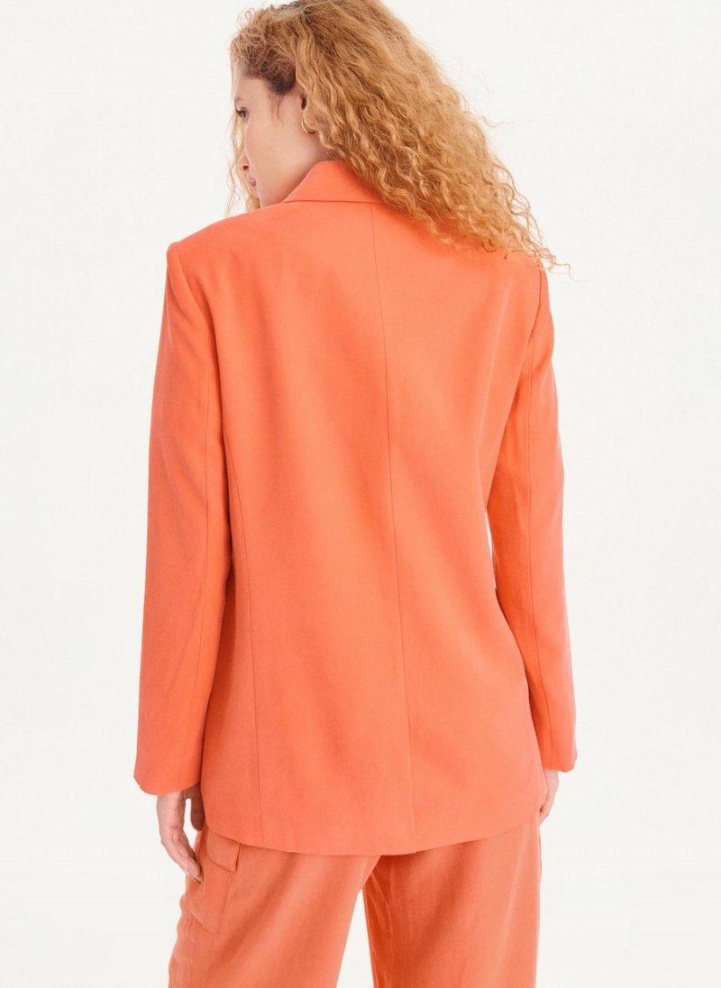 Women's Dkny Frosted Twill Blazer Orange | V9407339