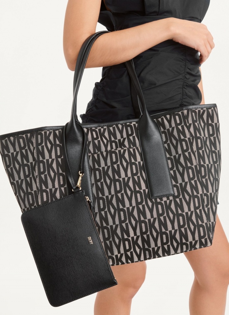 Women's Dkny Grayson Large Tote Bags Black | Z8963986