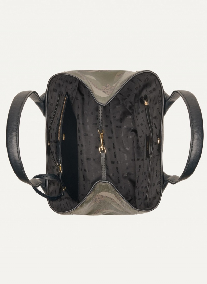 Women's Dkny Grayson Large Tote Bags Olive | I2366936