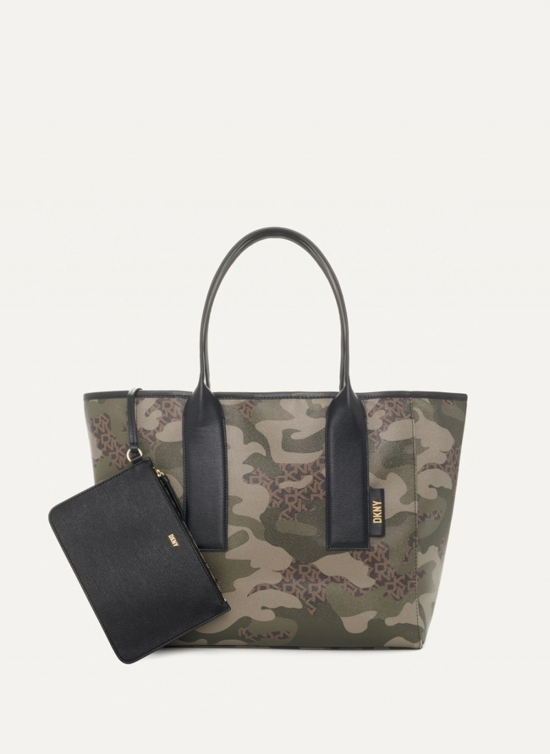 Women's Dkny Grayson Large Tote Bags Olive | I2366936