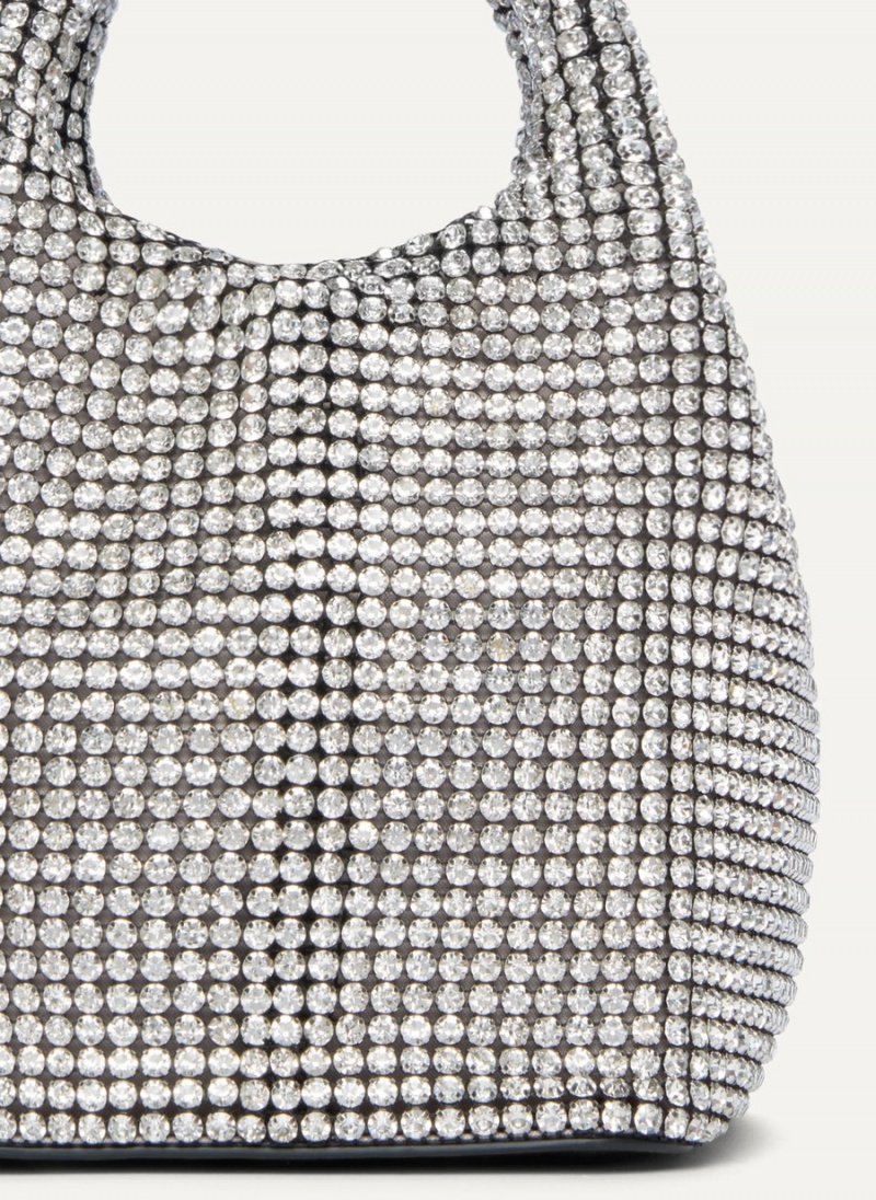 Women's Dkny Gwen Crossbody Bags Silver | I5430298