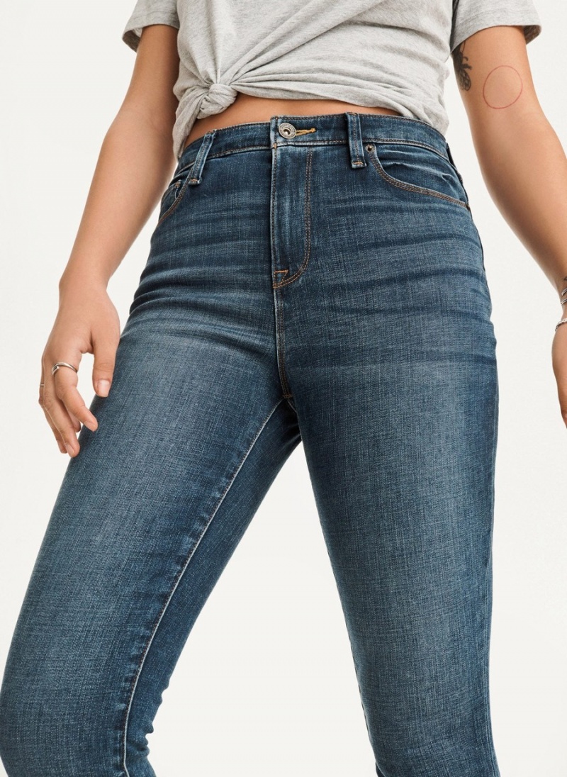 Women's Dkny High Rise Skinnys Jeans Blue | U1311077