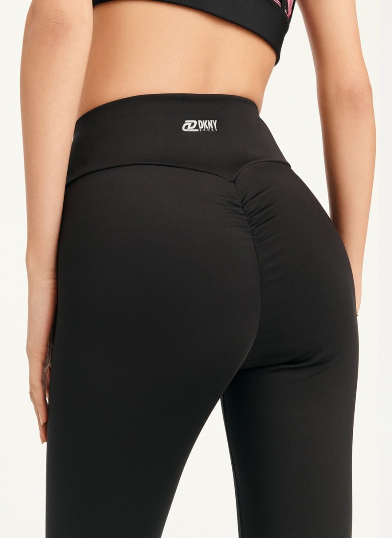 Women's Dkny High Waist 7/8 Tight Hug Leggings Black | N7003530