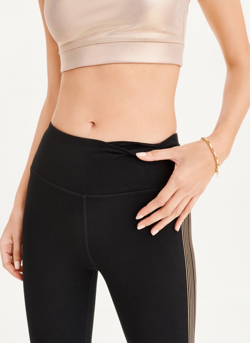 Women's Dkny High Waist Full Length High Density Logo Leggings Black | X9278585