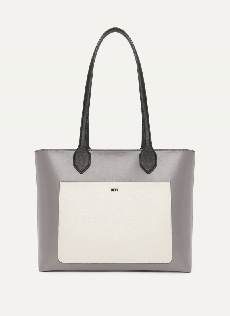 Women\'s Dkny Ines Tote Bags Grey | U8276417