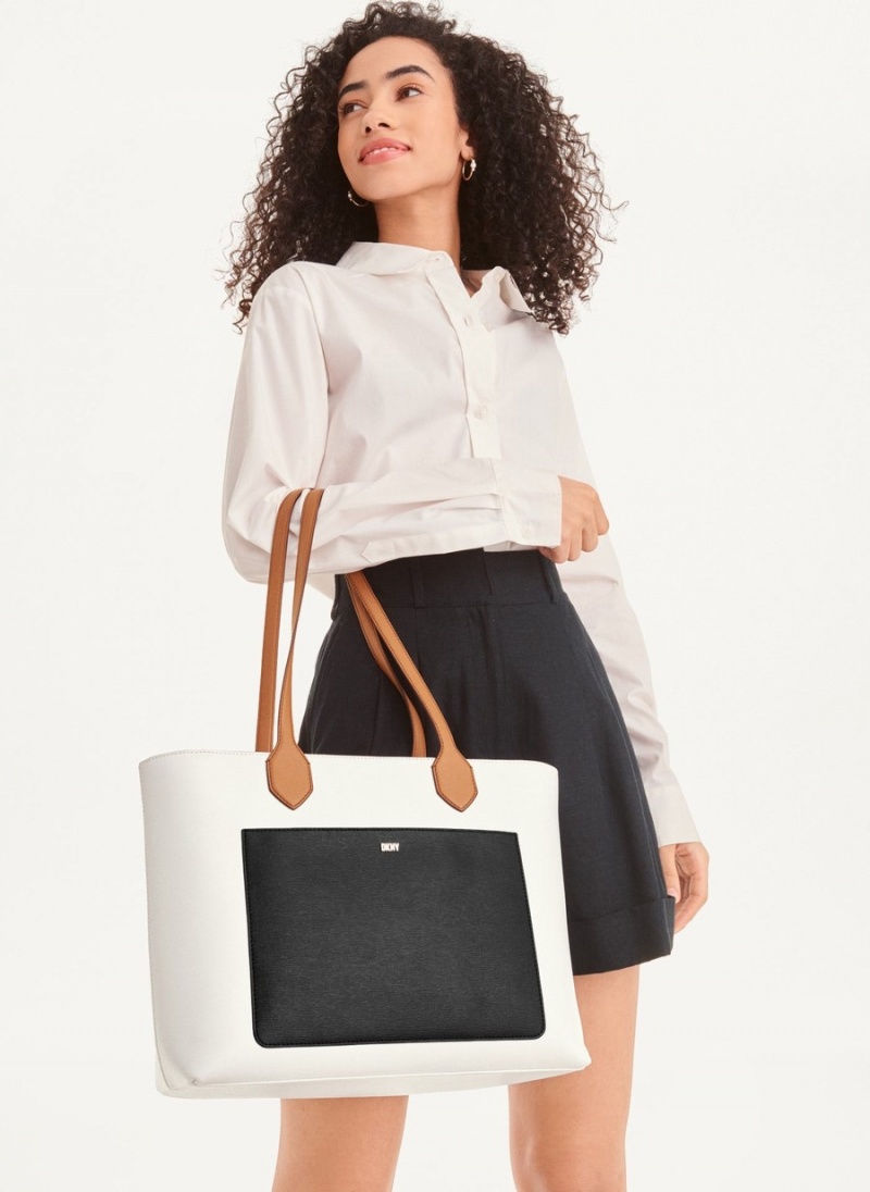 Women's Dkny Ines Tote Bags White | O7046745