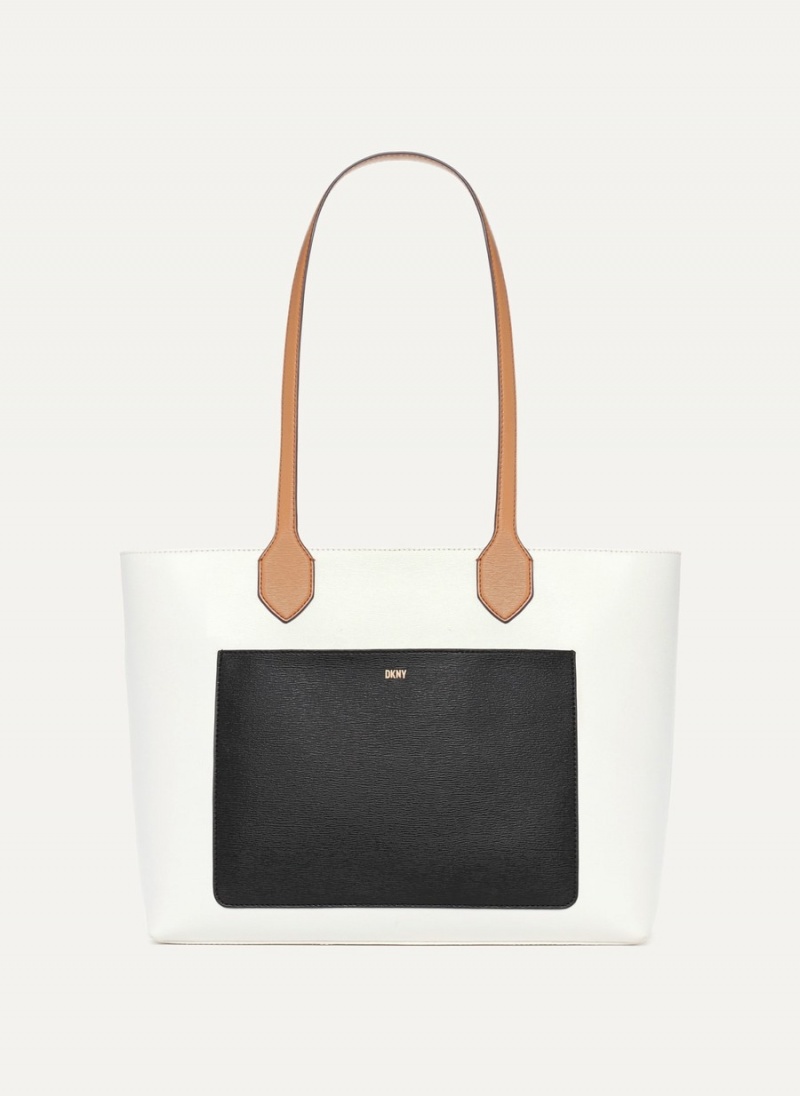 Women\'s Dkny Ines Tote Bags White | O7046745