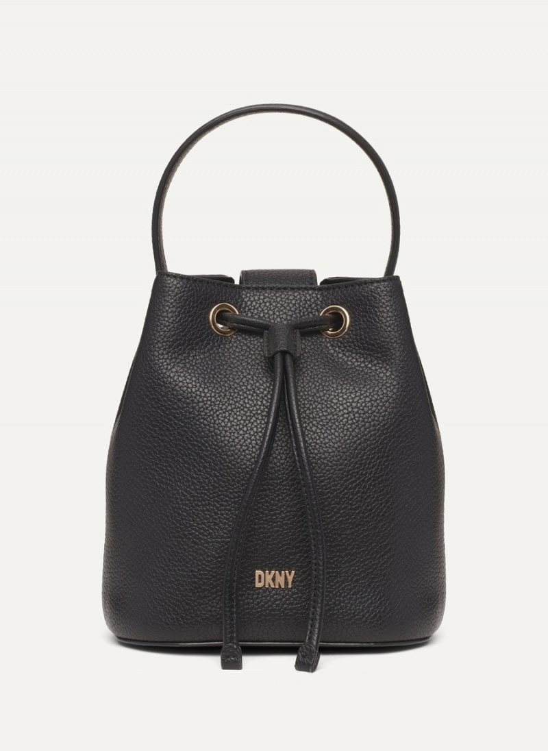 Women\'s Dkny Inessa Bucket Bags Black | V8953866