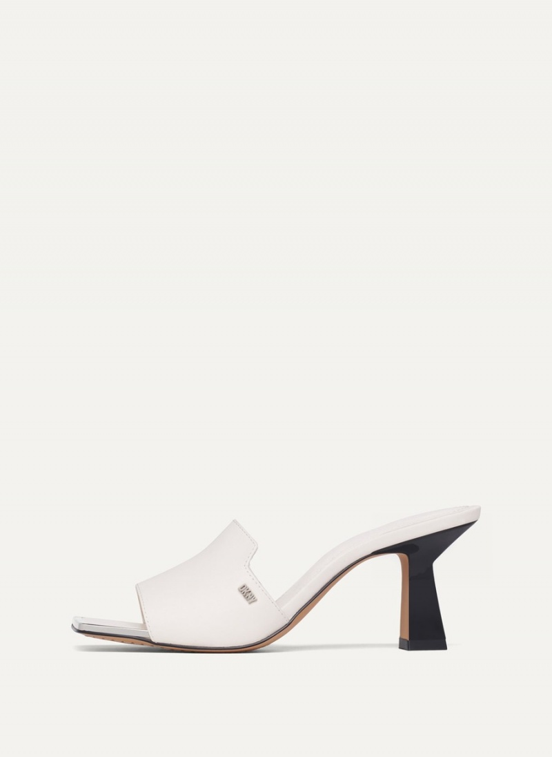 Women\'s Dkny Kailyn Heeled Mules White | F8599985