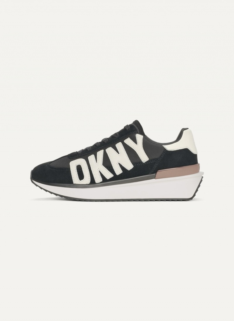 Women\'s Dkny Kamryn Slip On Wedge Sneakers Black | V1041186