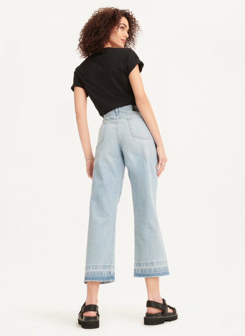 Women's Dkny Kent High Rise Distressed Jeans Black | U8632422