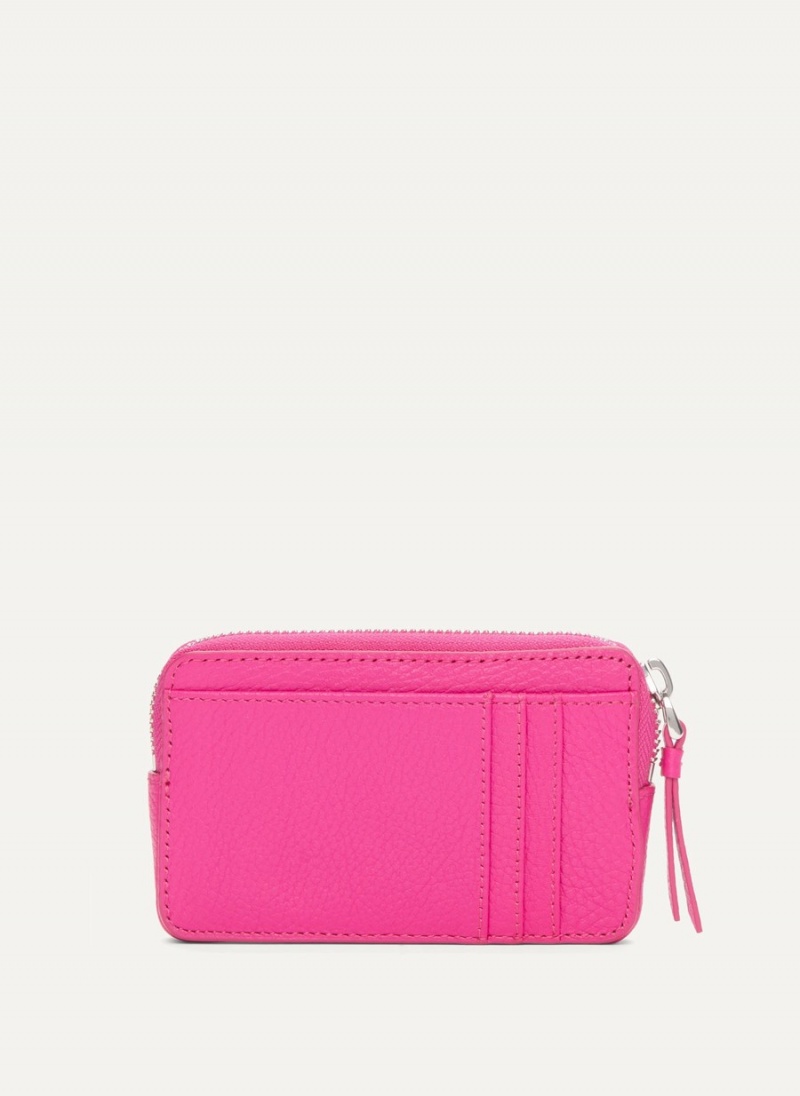Women\'s Dkny Keyfob Raised Logo Card Case Pink | W2821378