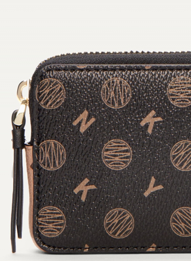 Women's Dkny Keyfob - Logo Pvc Card Case Black | W9167520