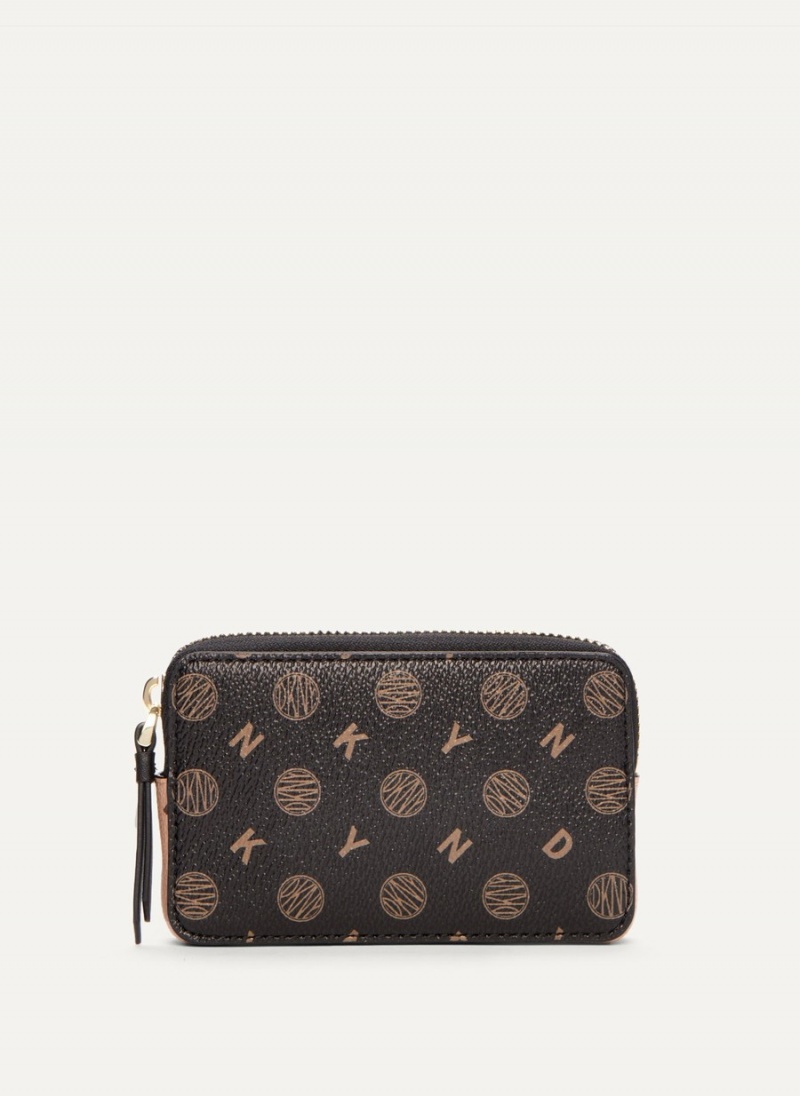 Women\'s Dkny Keyfob - Logo Pvc Card Case Black | W9167520