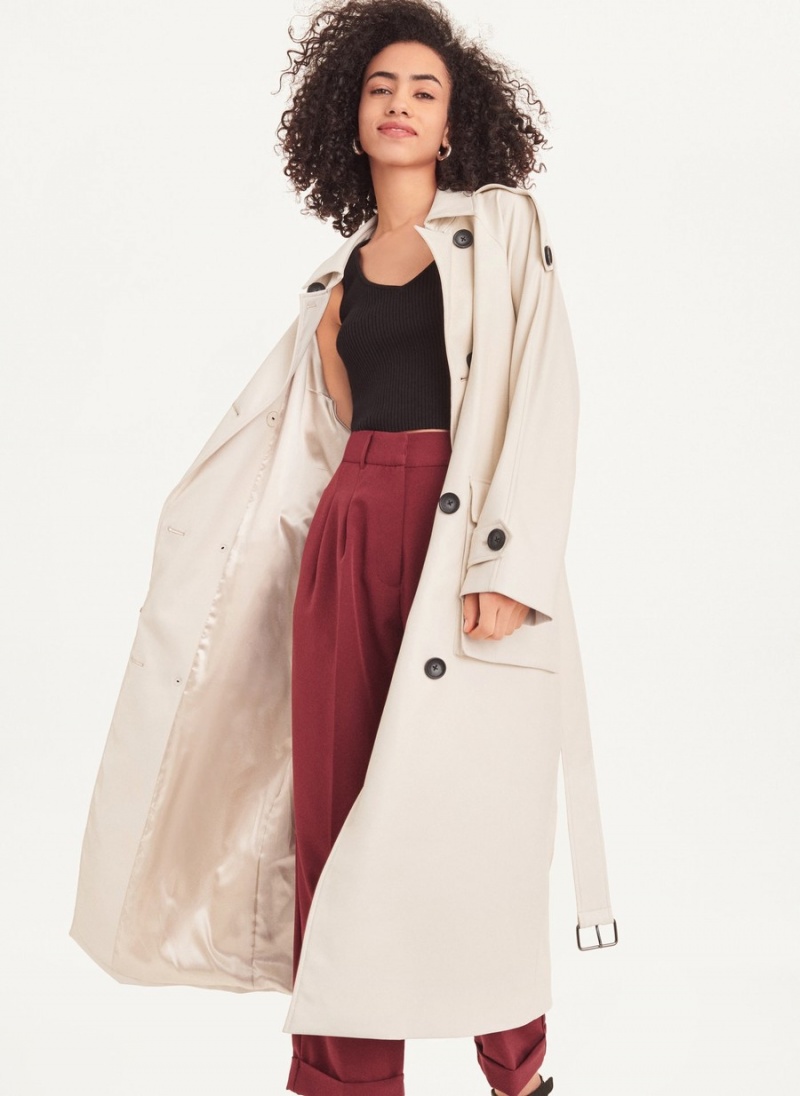 Women's Dkny Lightweight Trench Coat Beige | G5263534