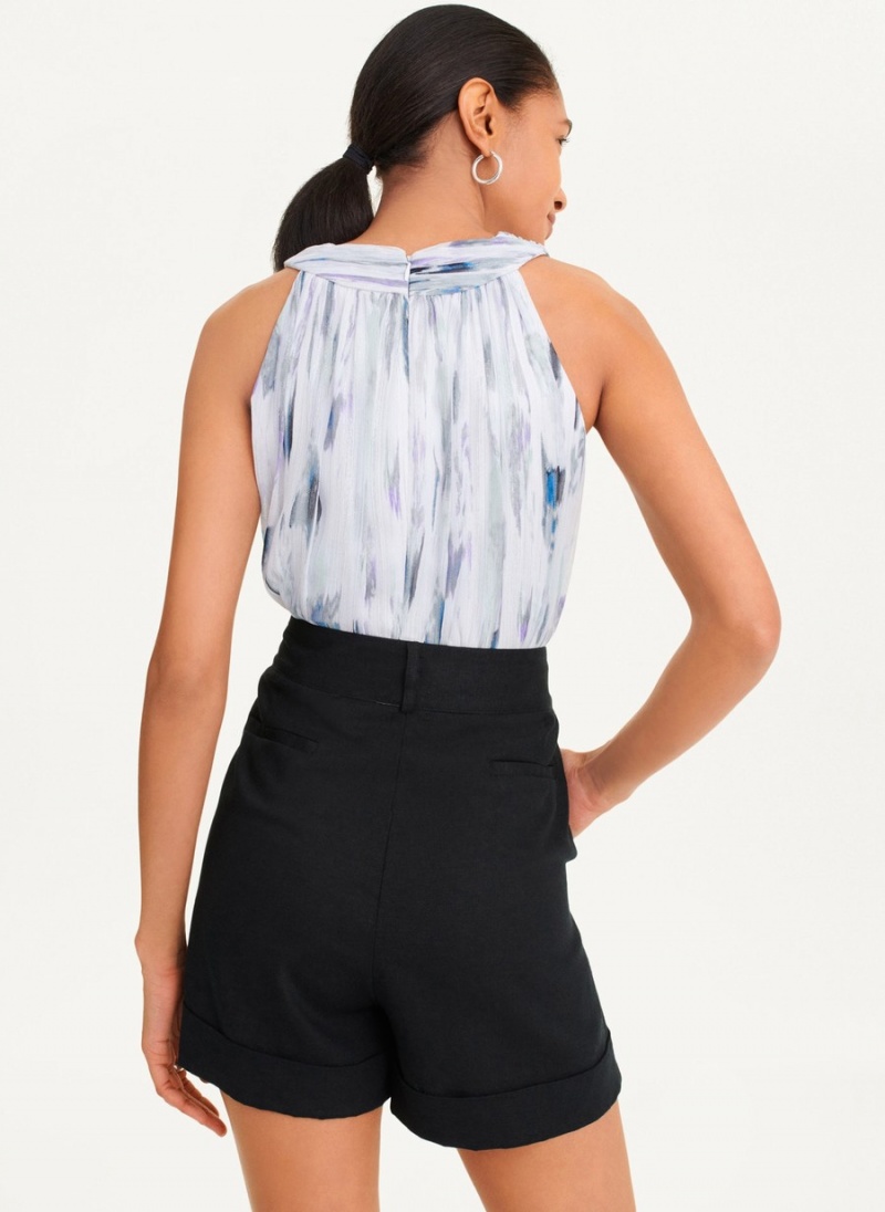 Women's Dkny Linen Viscose Shorts Black | B8067402