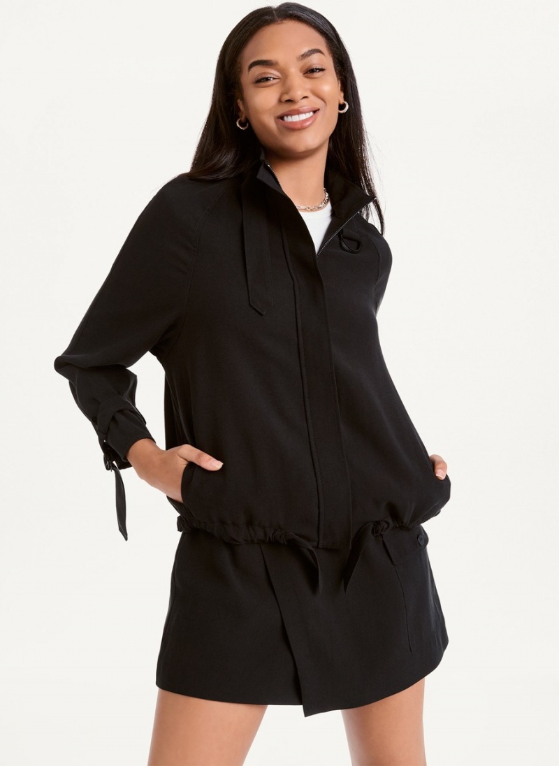 Women's Dkny Long Sleeve Jackets Black | Q4498891