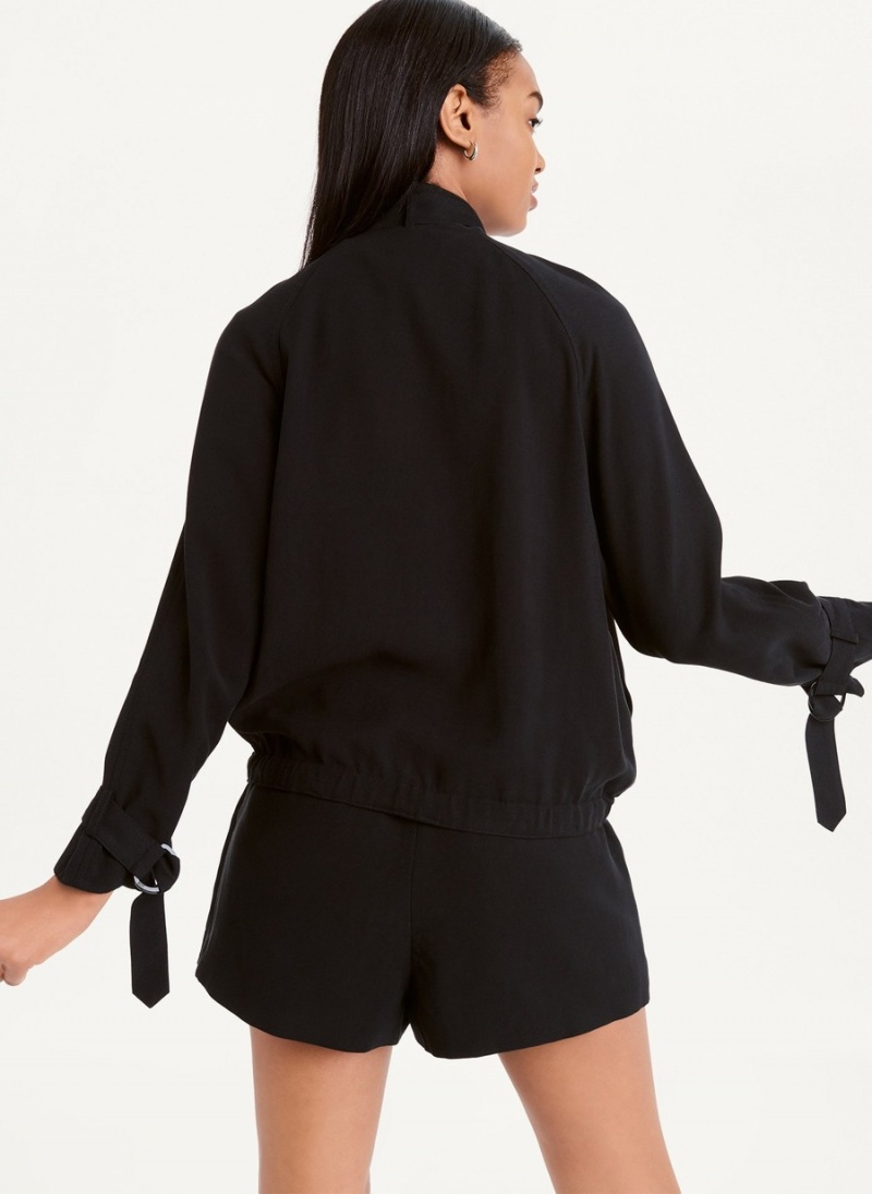 Women's Dkny Long Sleeve Jackets Black | Q4498891
