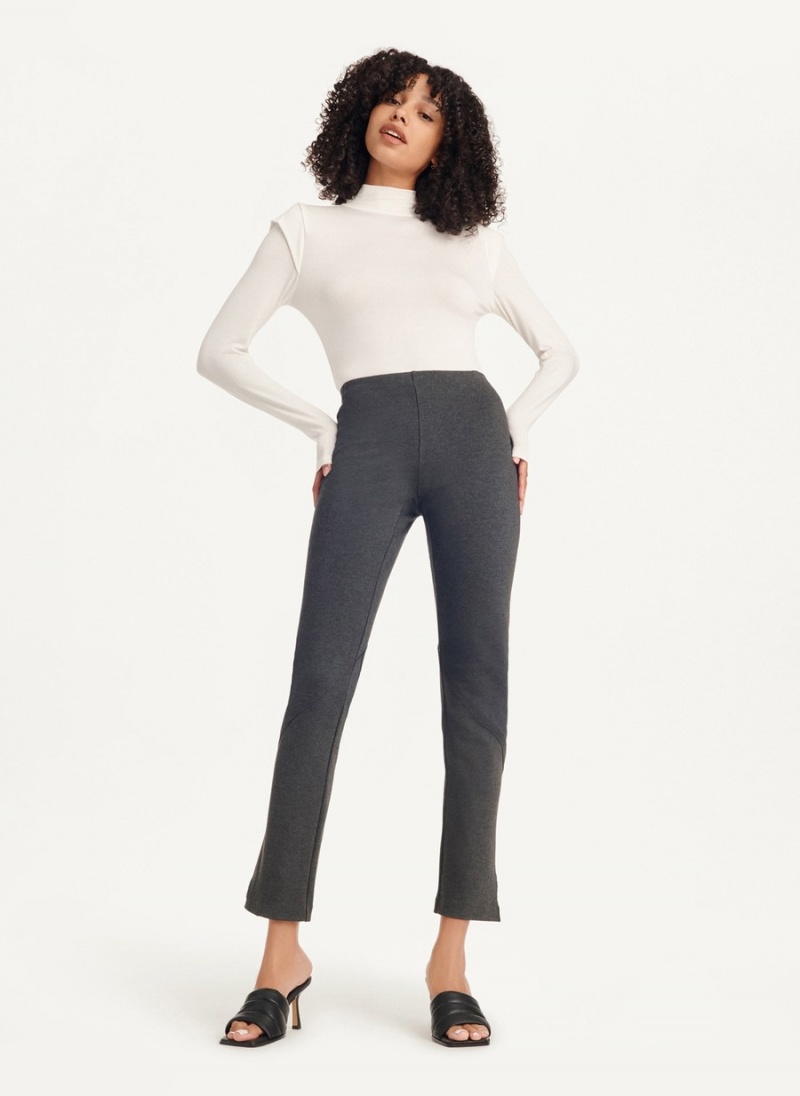 Women's Dkny Long Sleeve Mockneck Sholder Pad Bodysuit White | O0162996