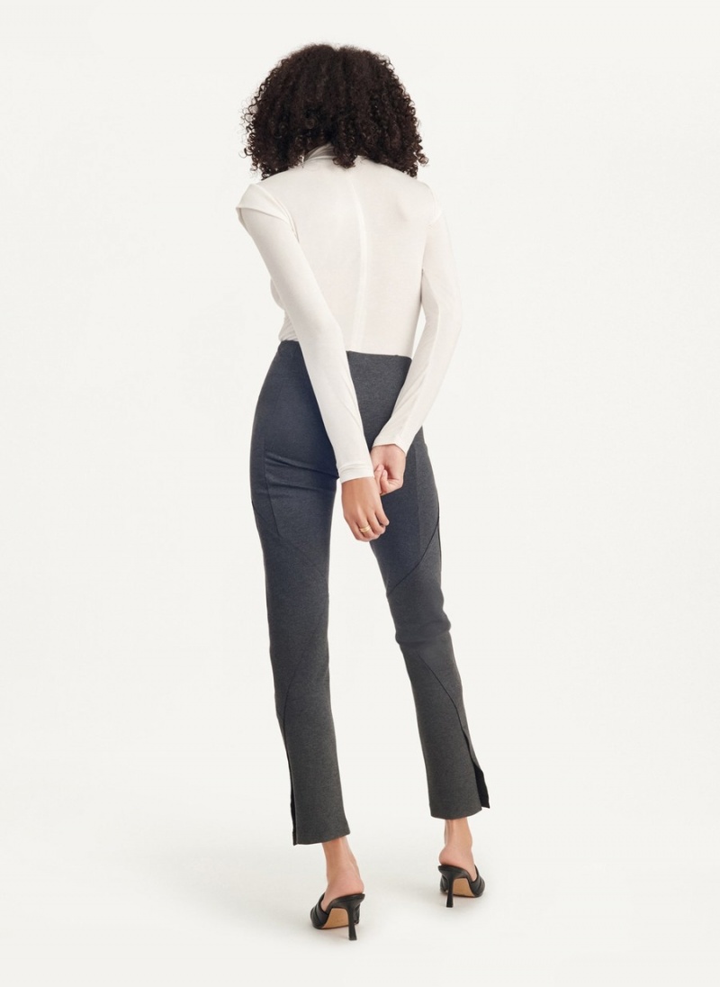 Women's Dkny Long Sleeve Mockneck Sholder Pad Bodysuit White | O0162996
