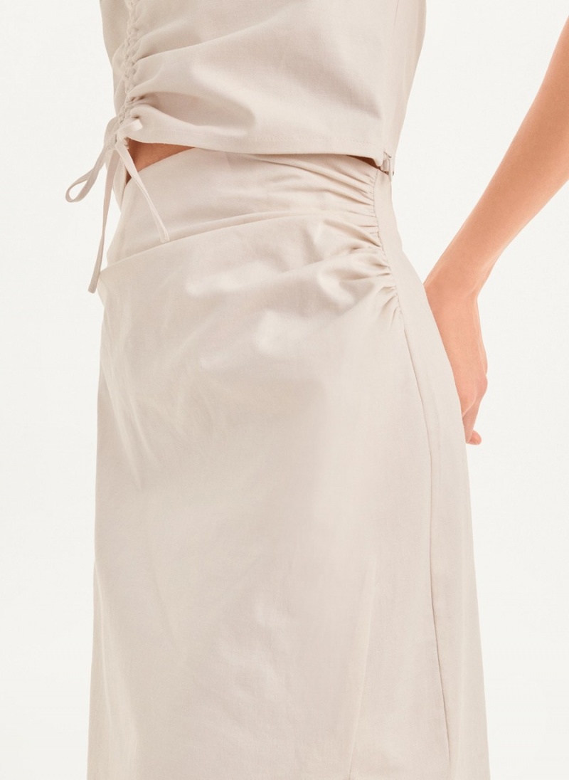 Women's Dkny Long with Slit Skirts White | Q0340876