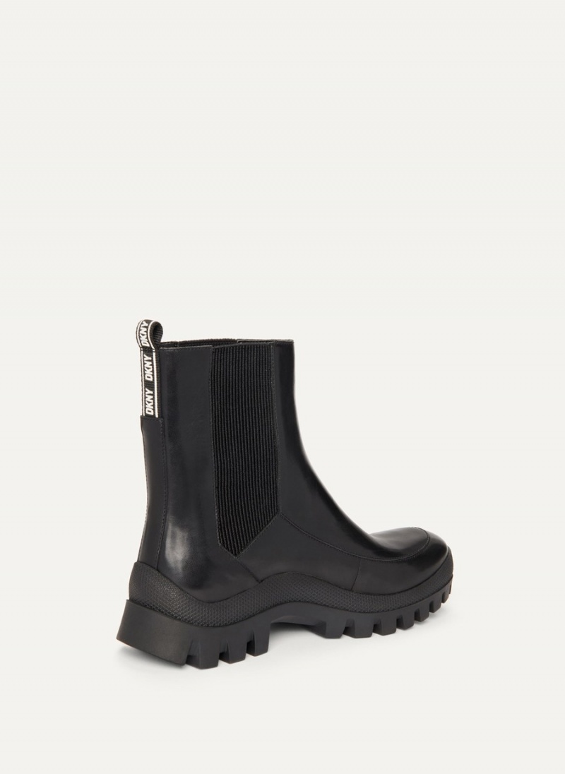 Women's Dkny Lug Sole Chelsea Boots Black | A4986512