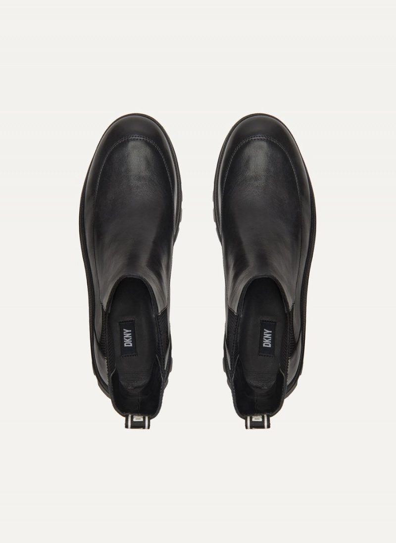 Women's Dkny Lug Sole Chelsea Boots Black | A4986512