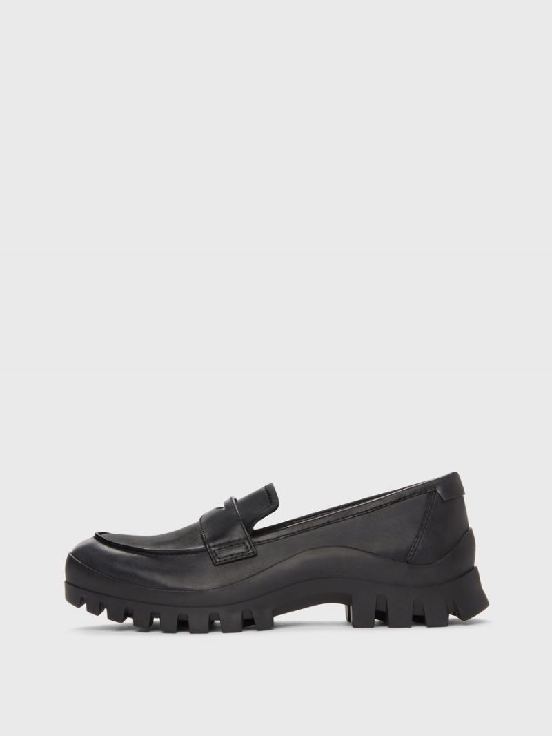 Women\'s Dkny Lug Sole Loafers Black | J1757203