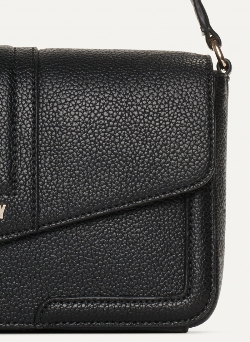 Women's Dkny Maxxe Shoulder Flap Crossbody Bags Black | X2007373
