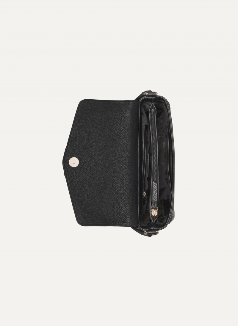 Women's Dkny Maxxe Shoulder Flap Crossbody Bags Black | X2007373