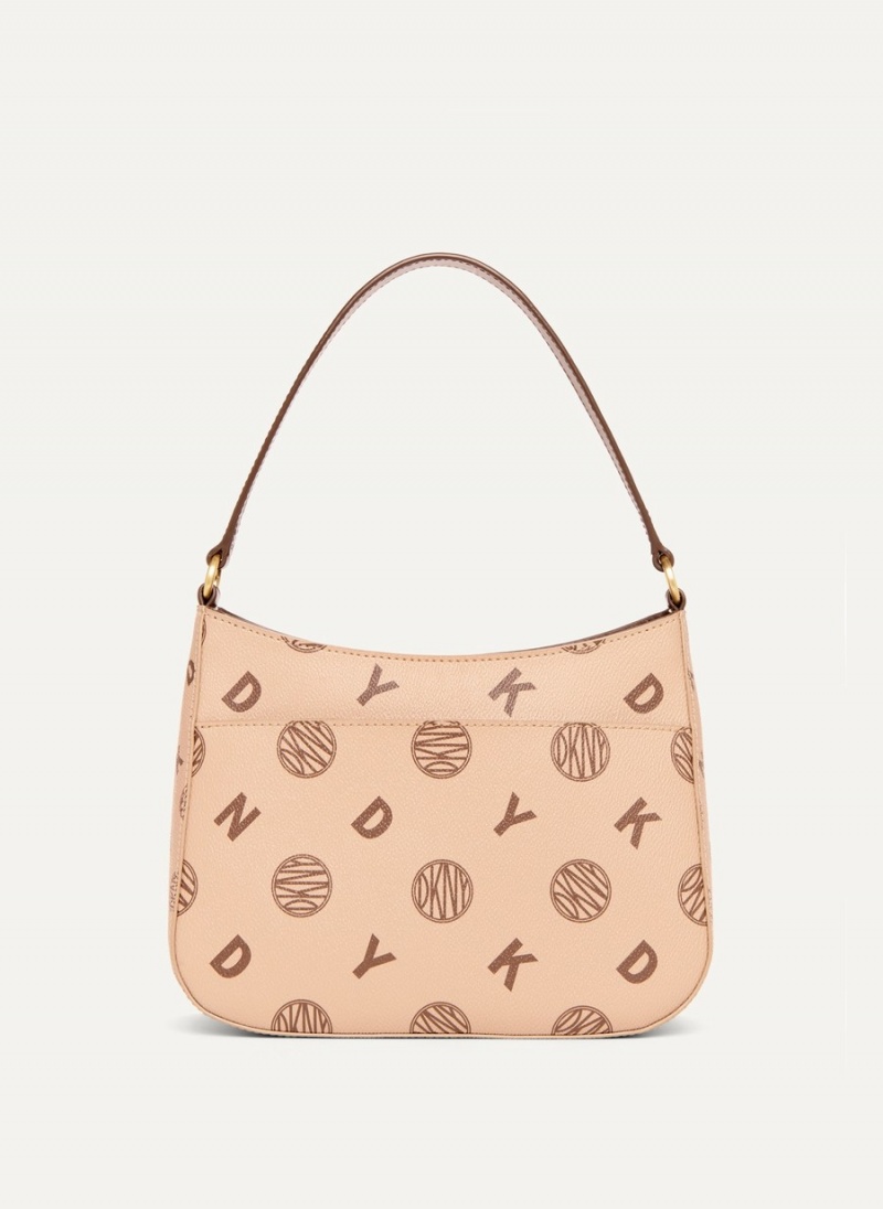 Women\'s Dkny Medium Shoulder Bags Beige | L7579334