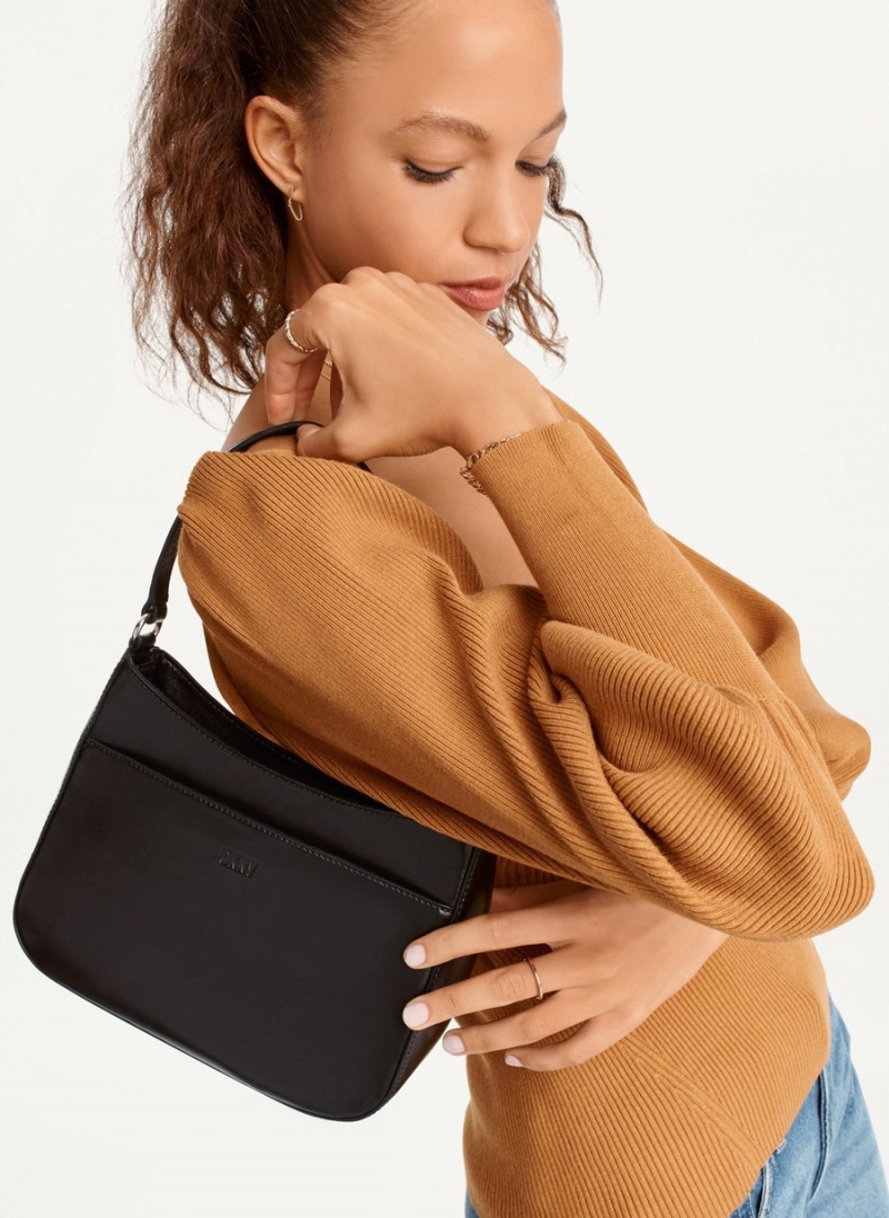 Women's Dkny Medium Shoulder Bags Black | R3588839