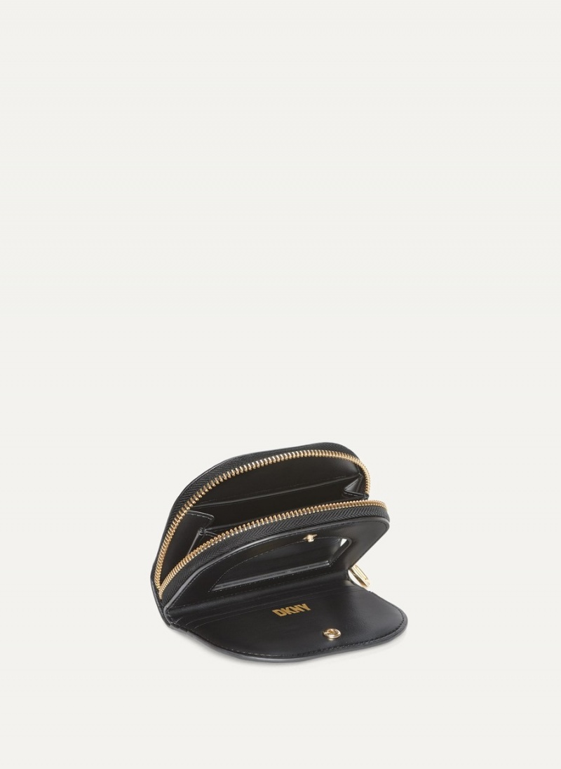 Women's Dkny Metro Half Zip Around Wallets Black | R0917462