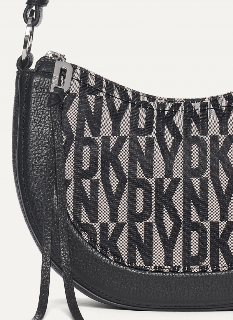 Women's Dkny Metro Logo Shoulder Bags Black | N3392936
