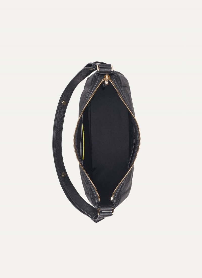 Women's Dkny Metro Metallic Shoulder Bags Black | R9852281
