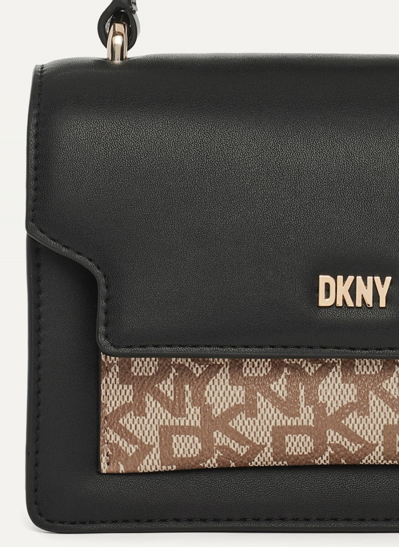 Women's Dkny Millie Leather Top Handle Tote Bags Black | A9240100