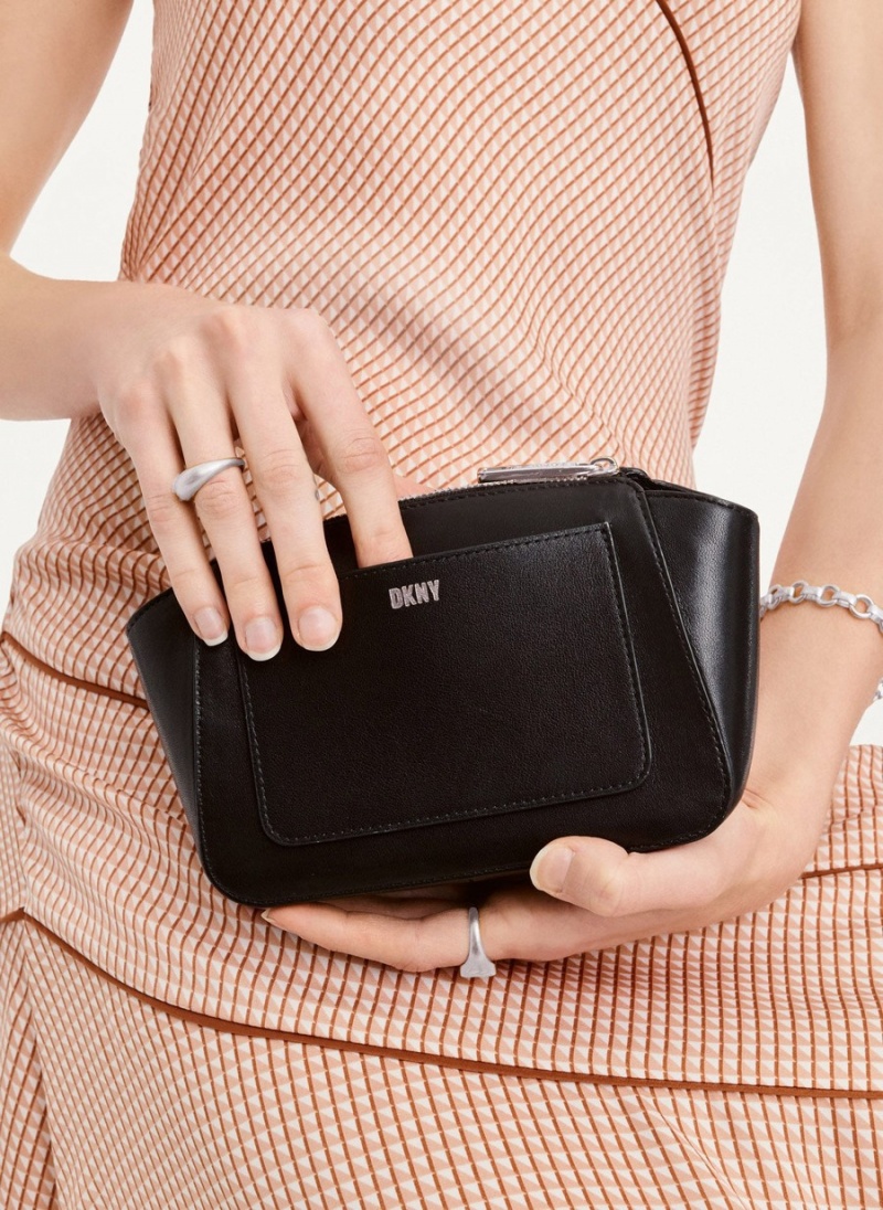 Women's Dkny Mini Dome Crossbody Bags Black | U4676456