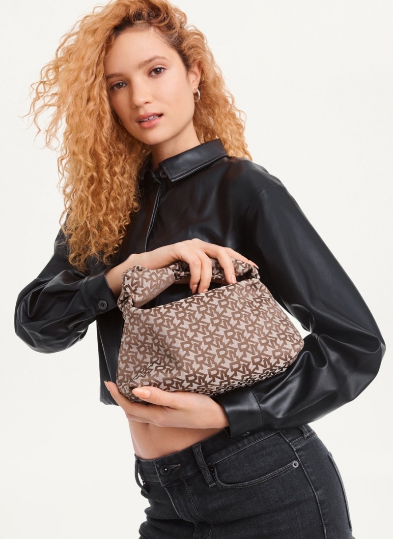 Women's Dkny Mini Knot Tote Bags Beige | U3168498