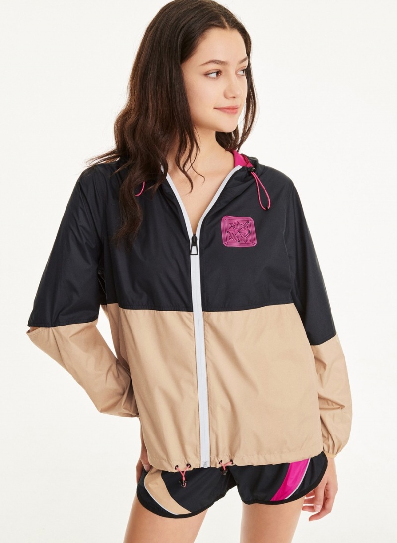 Women\'s Dkny Mini Rip-Stop With Reflective Piping Jackets Black | Y8155747