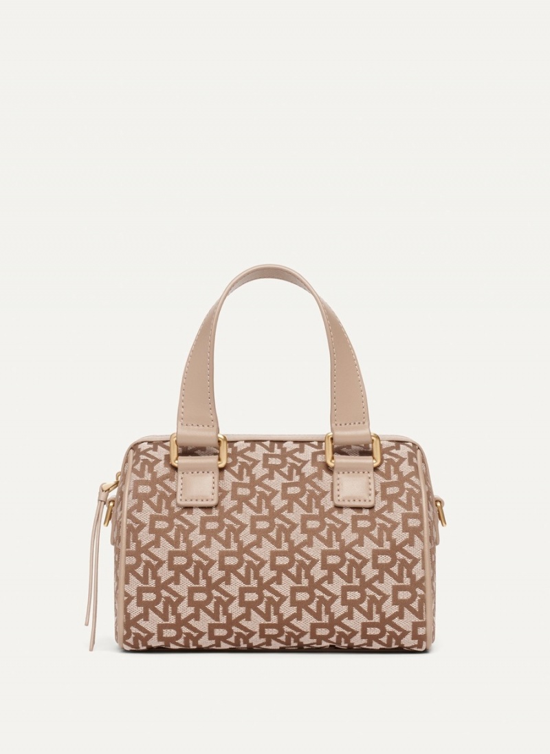 Women\'s Dkny Mini Satchel Crossbody Bags Beige | D4134893