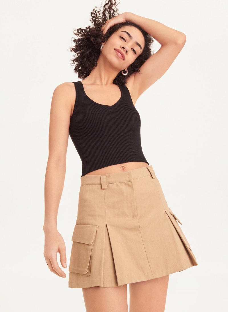 Women's Dkny Mini Skirts Brown | R2468333
