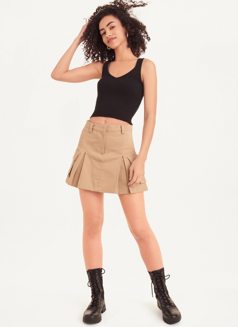 Women\'s Dkny Mini Skirts Brown | R2468333