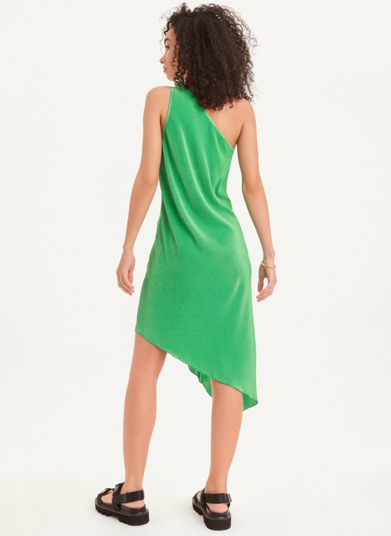 Women's Dkny One Shoulder Asymmetrical Dress Green | S8922895