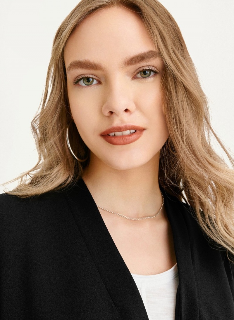 Women's Dkny Open Front With Pockets Jackets Black | Y3349186