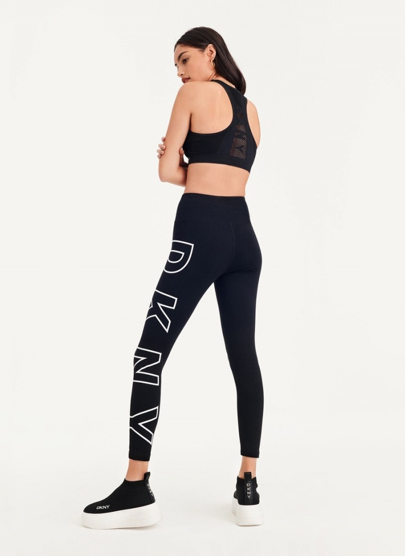Women's Dkny Outline Logo Leggings Black | Y7646977