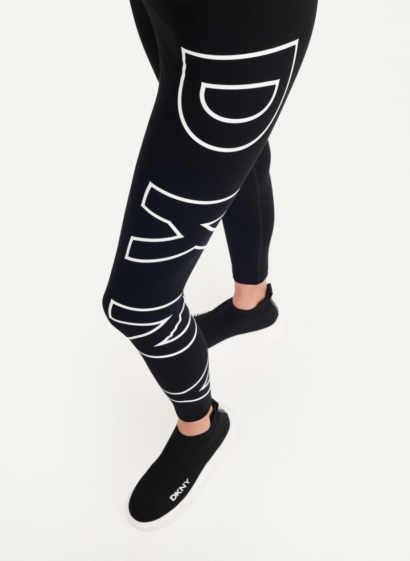 Women's Dkny Outline Logo Leggings Black | Y7646977